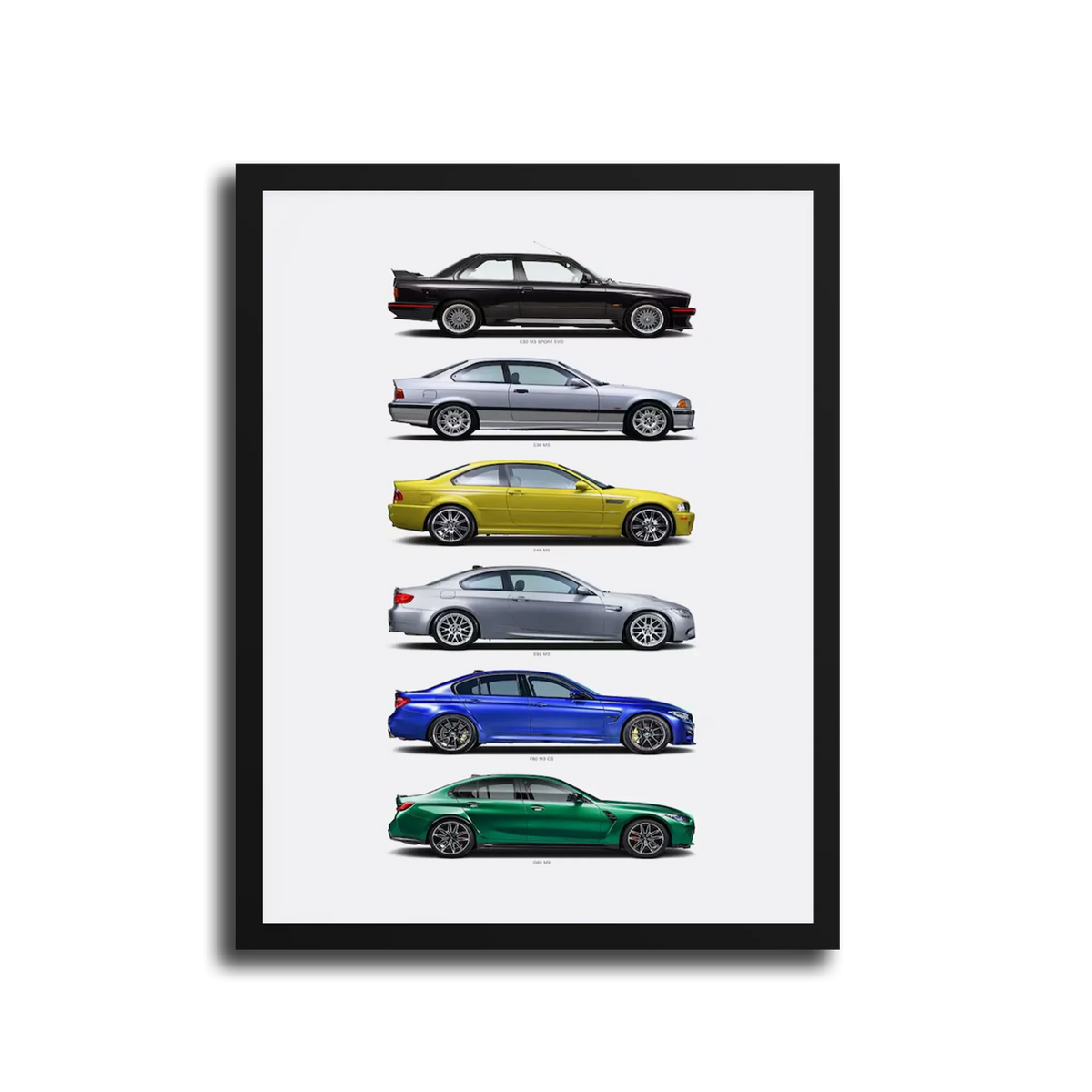 M3 Generations Evolution — Black Frame