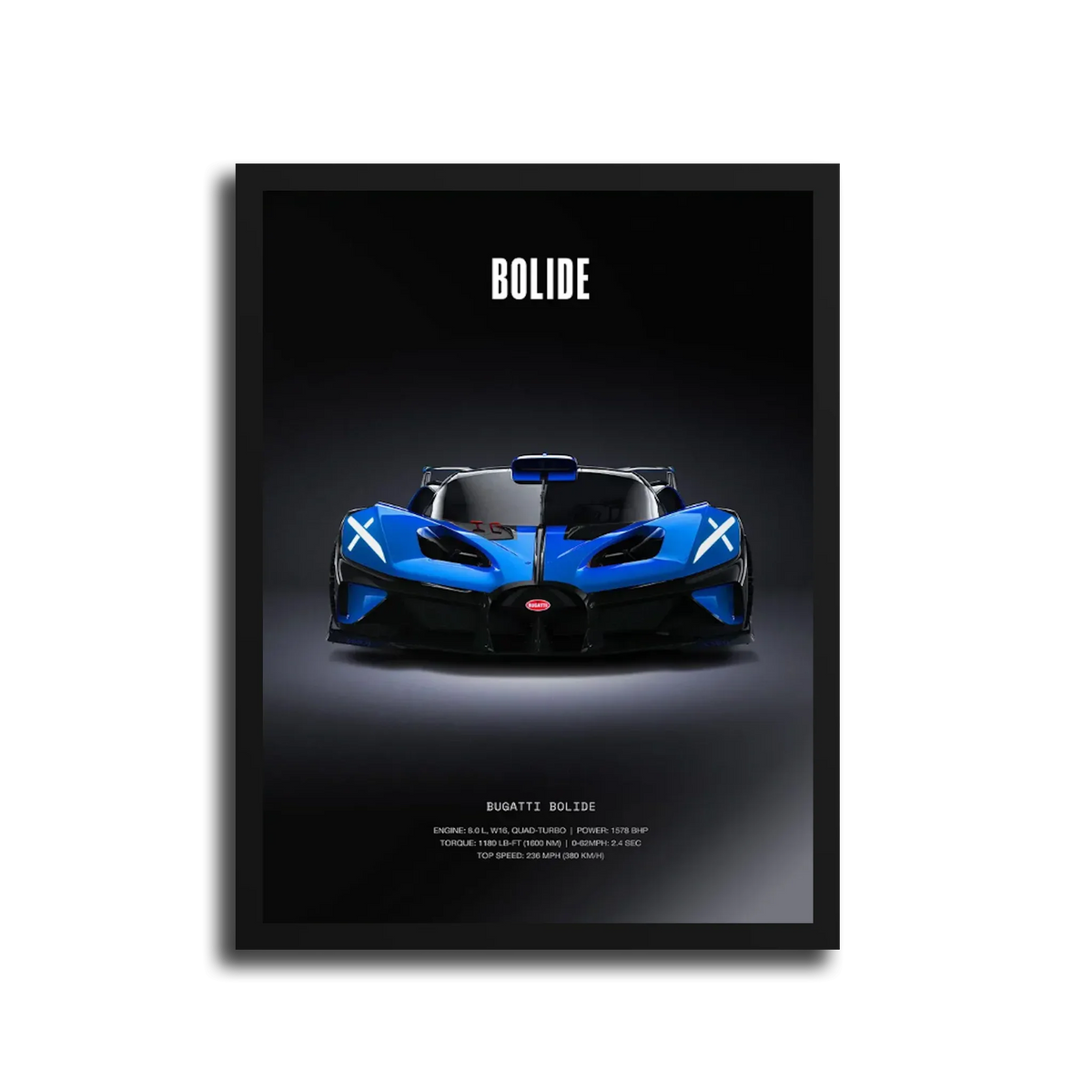 Bolide Specs Poster — Black Frame