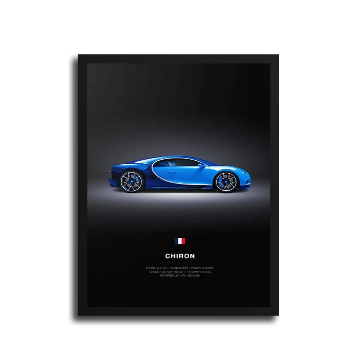 Chiron Dark French Flag — Black Frame