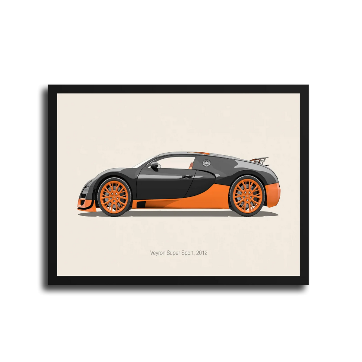 Veyron Super Sport Side — Black Frame
