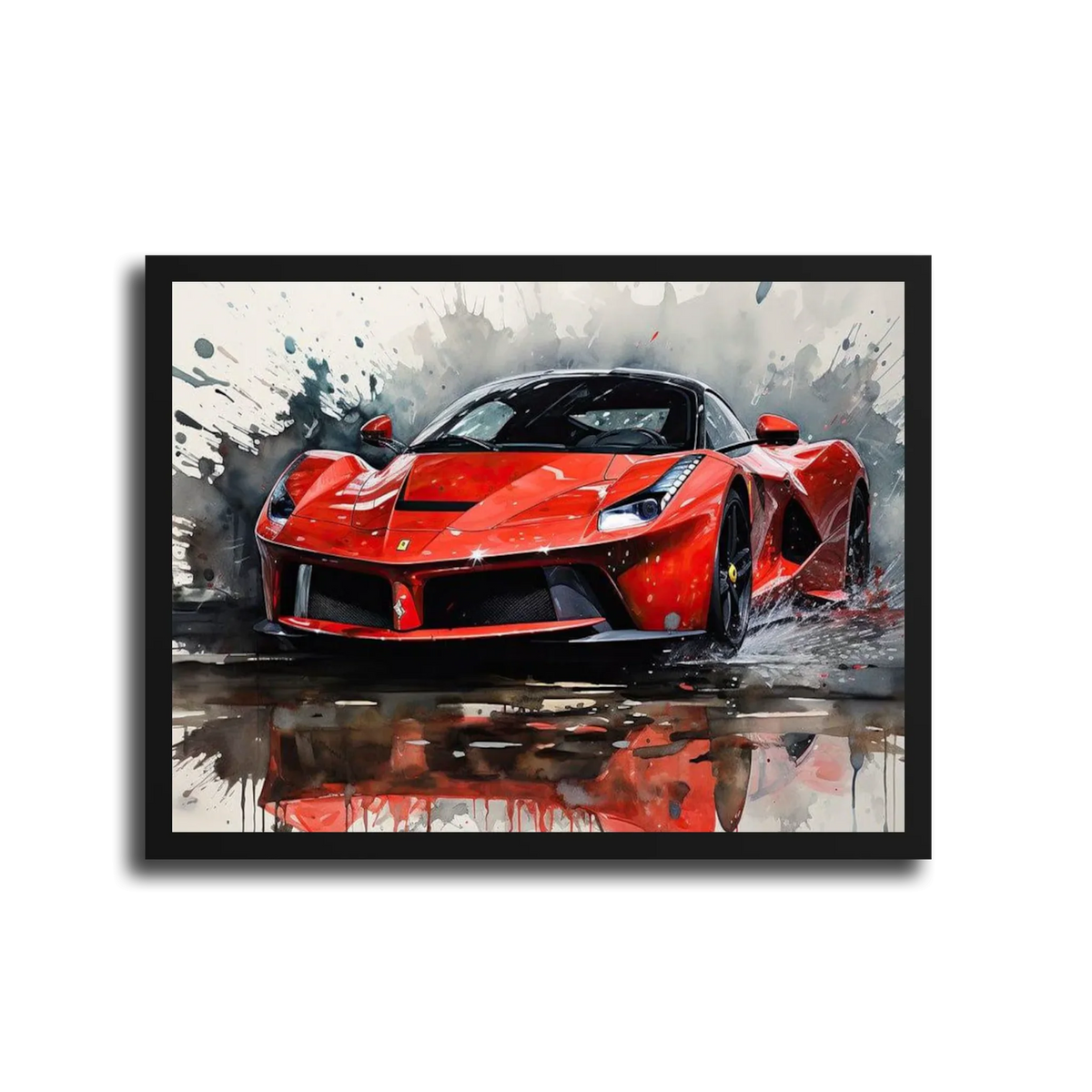 Laferrari Watercolor Splash — Black Frame