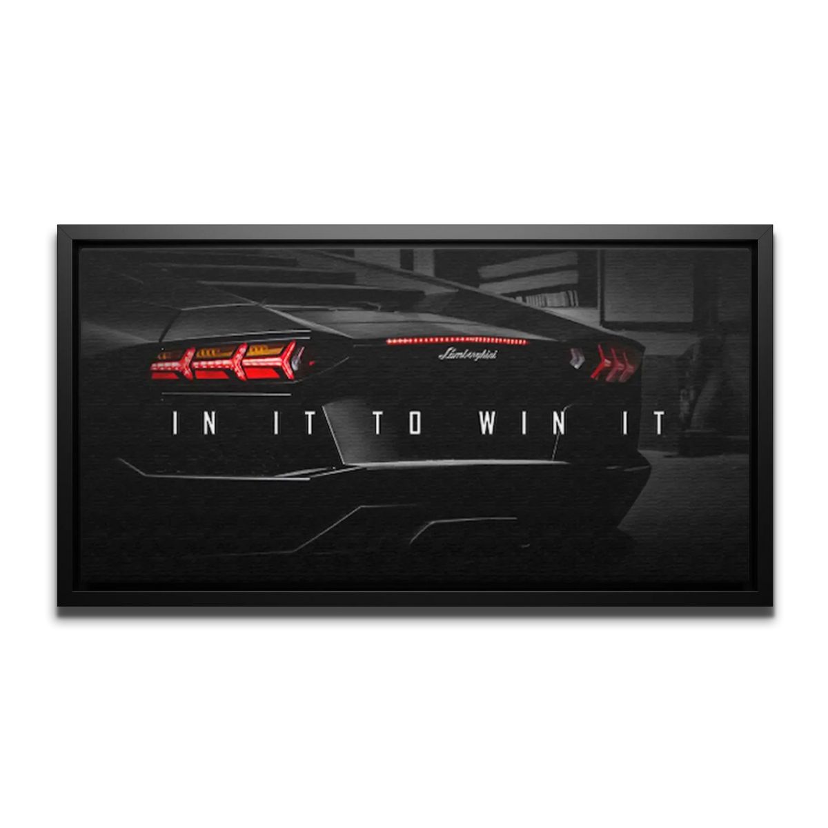 Aventador In It To Win It Panoramic — Canvas Print