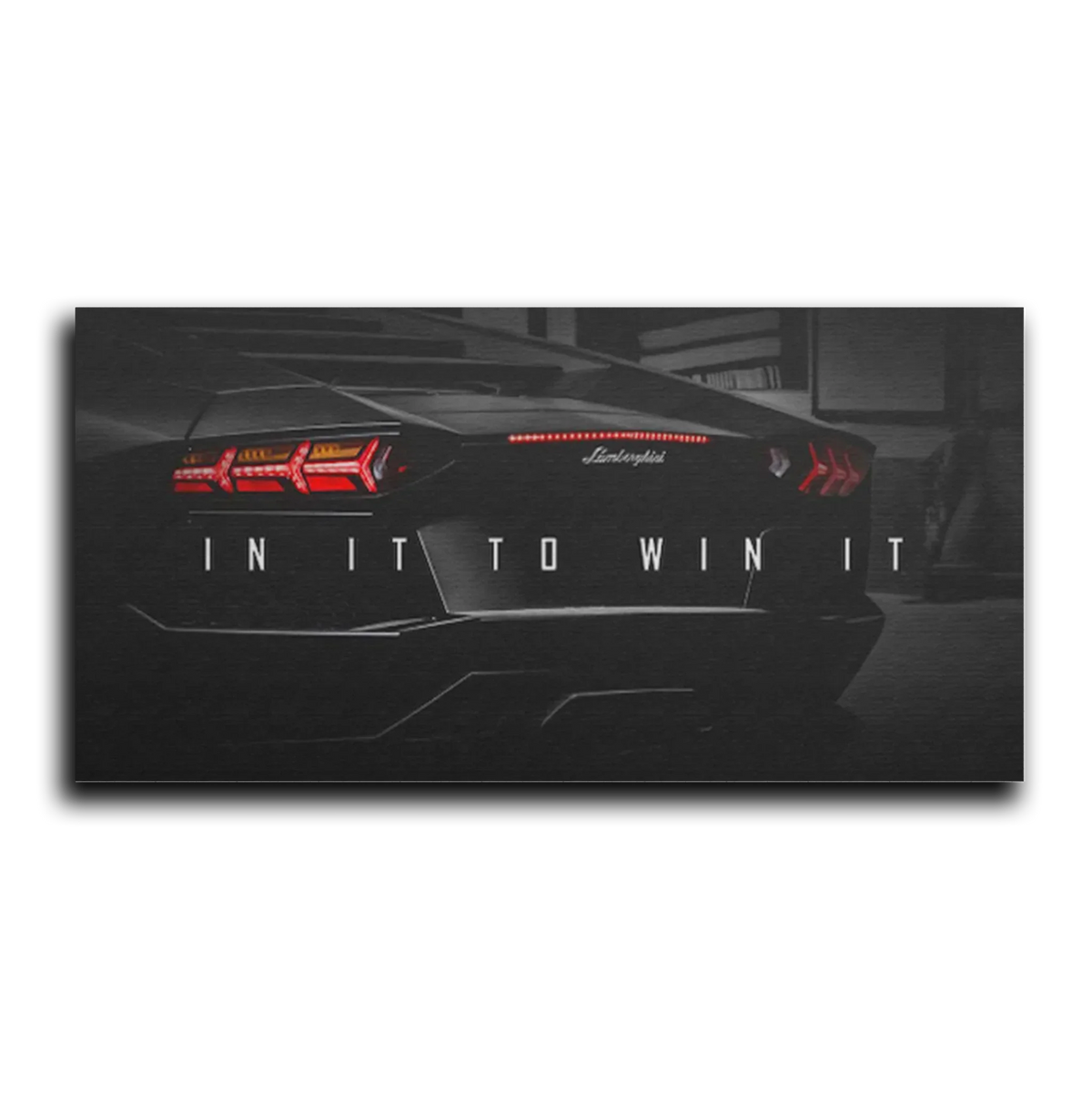 Aventador In It To Win It Panoramic — Canvas Detail