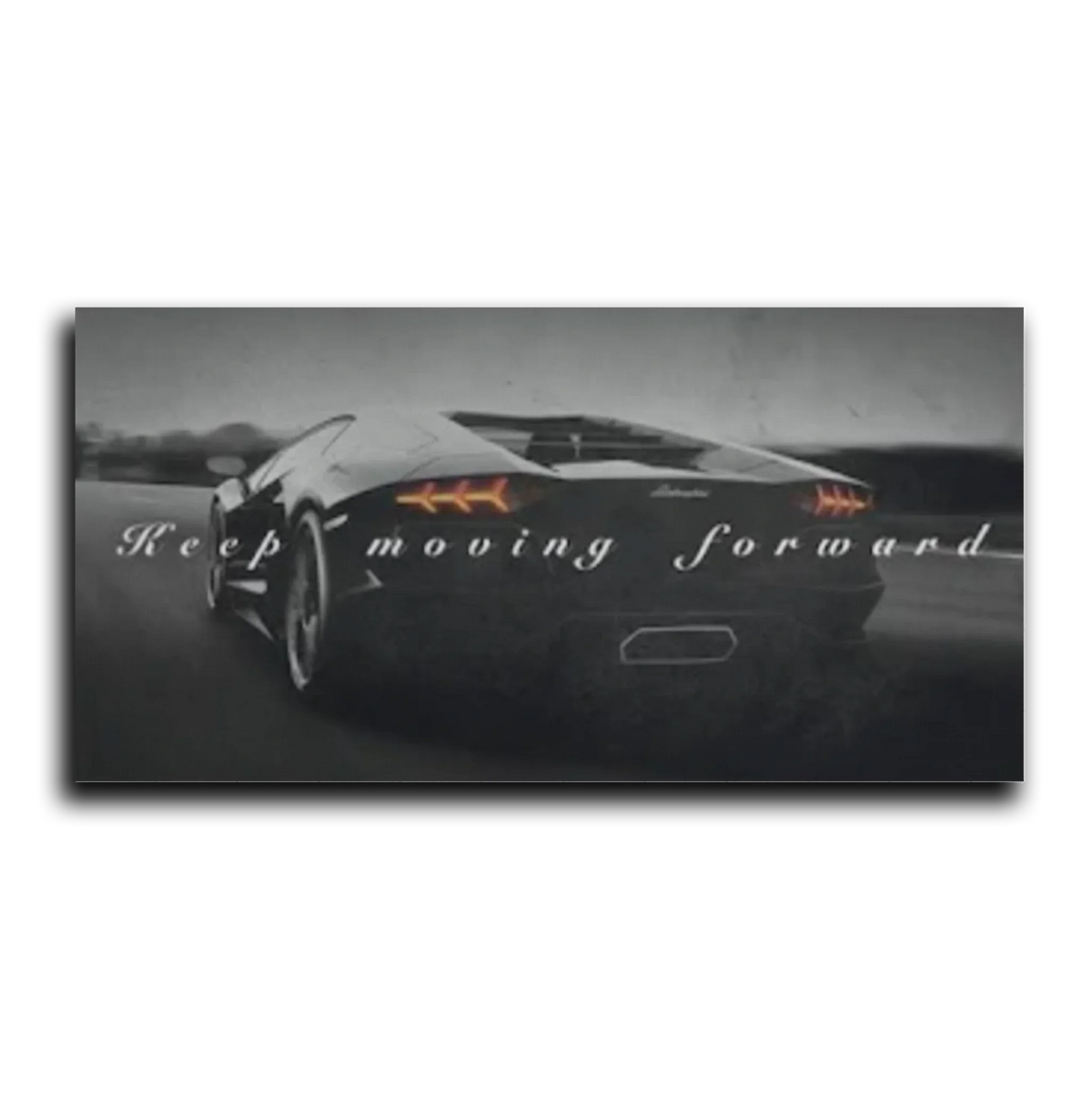 Aventador Keep Moving Forward Panoramic — Canvas Detail