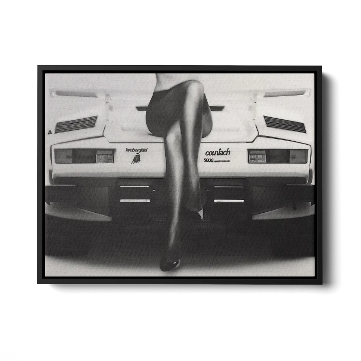 Countach 5000S Vintage Bw — Canvas Print