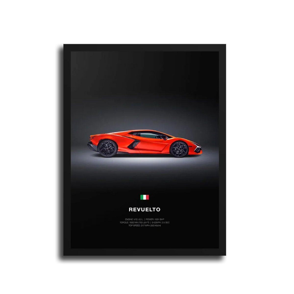 Revuelto Specs Poster — Black Frame