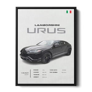 Urus 2019 Specs Poster — Canvas Print