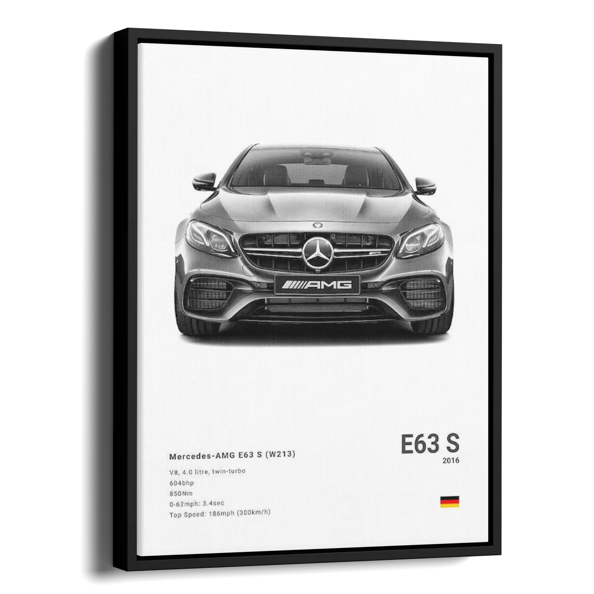 E63S W213 Specs Poster — Alternate View