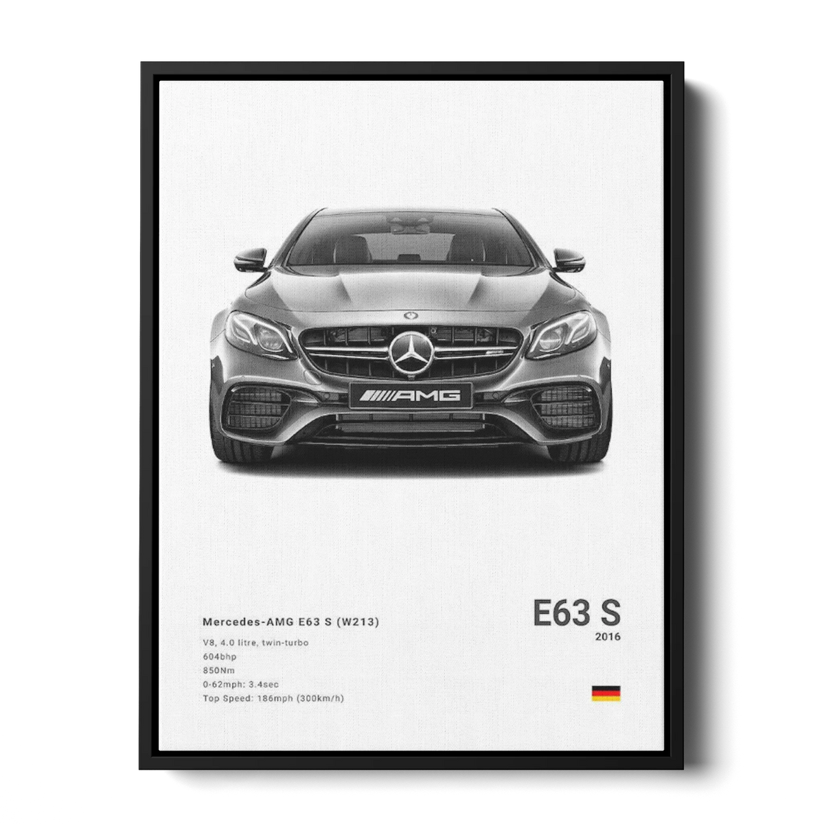 E63S W213 Specs Poster — Canvas Print