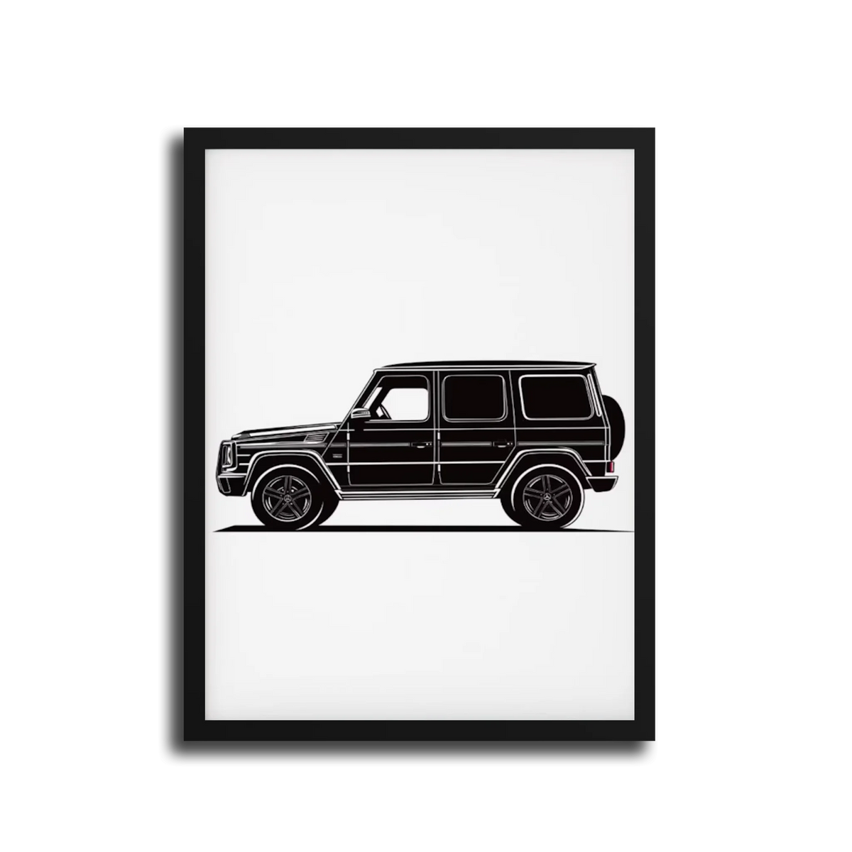 G Wagon Side Line Art — Black Frame