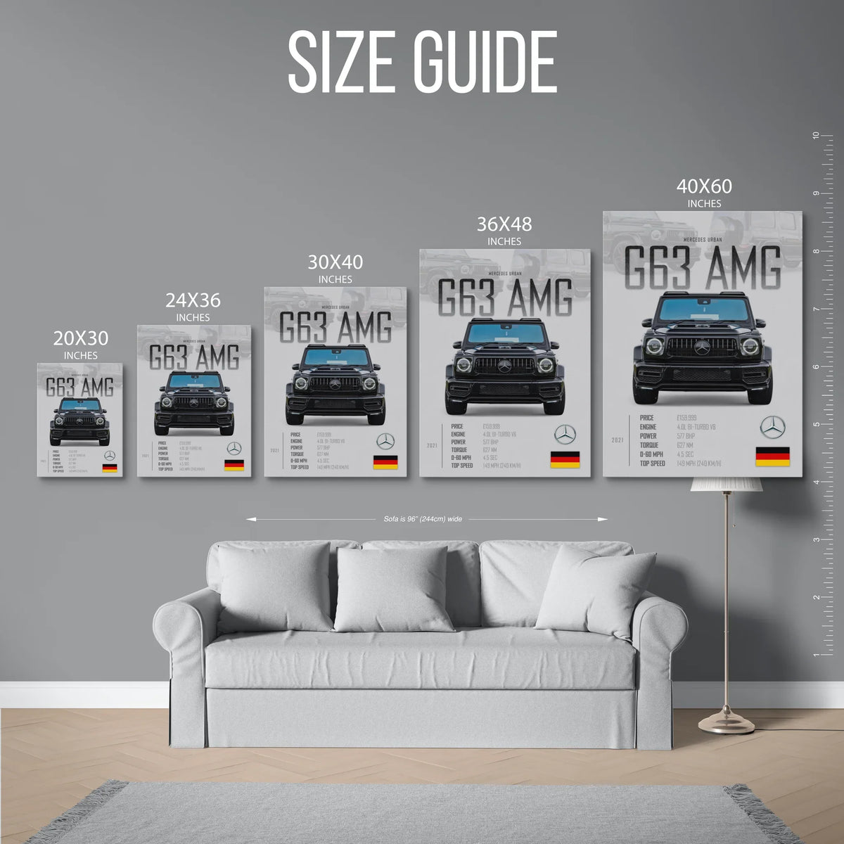 G63 Amg 2021 Specs Poster — Size Guide