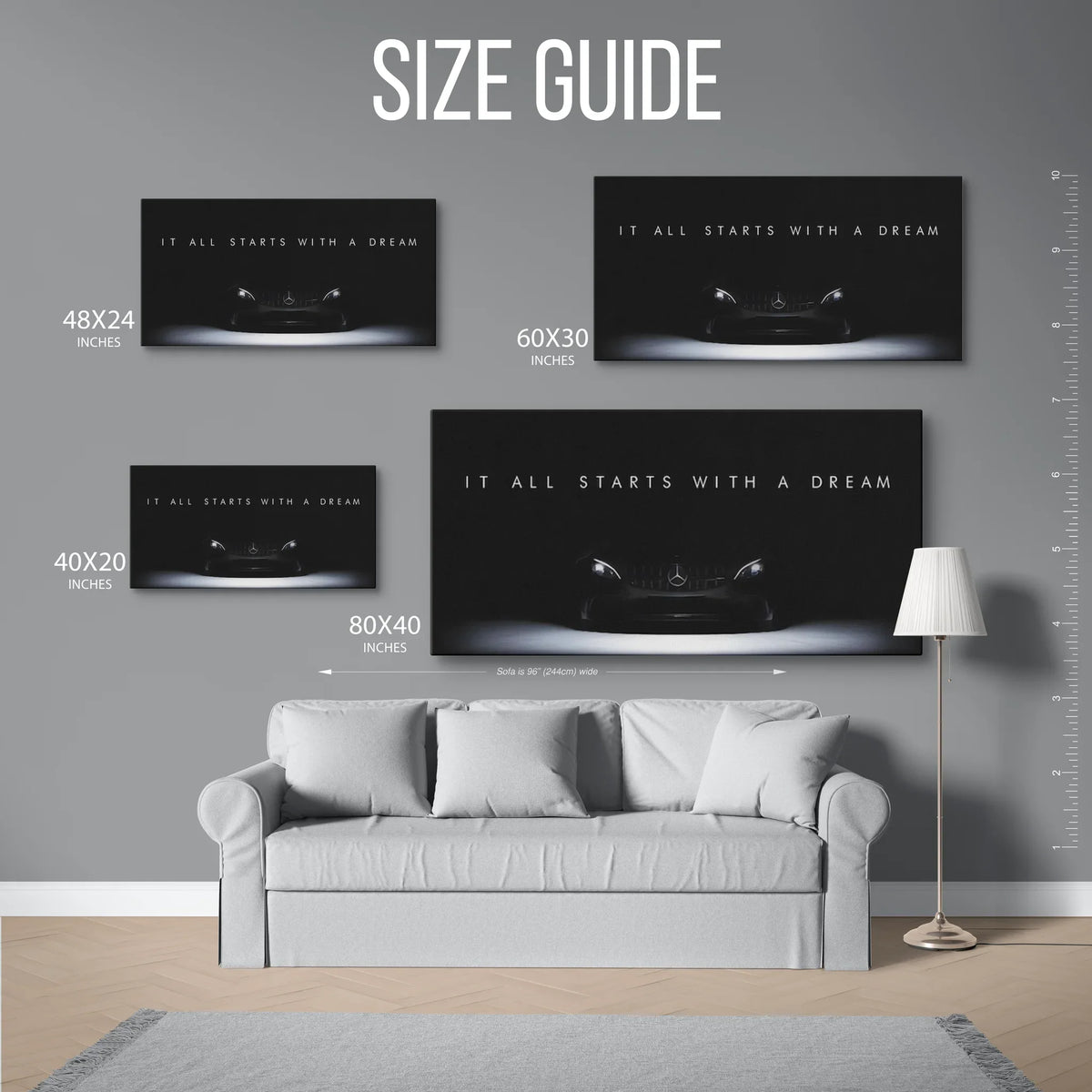 Gt Starts With Dream Panoramic — Size Guide