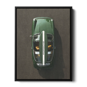911 Carrera Top View Green — Canvas Print