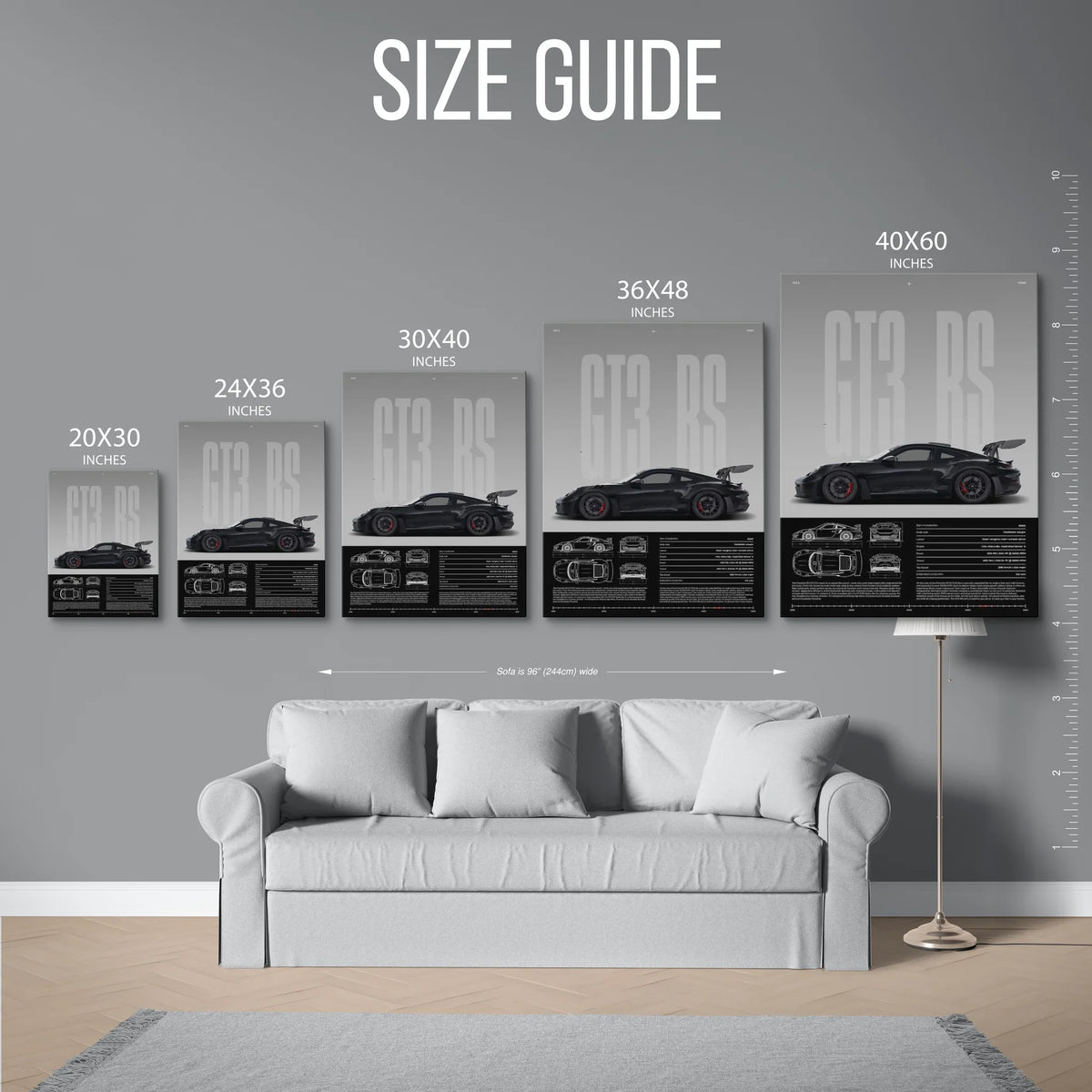 911 Gt3 Rs Blueprint Specs — Size Guide