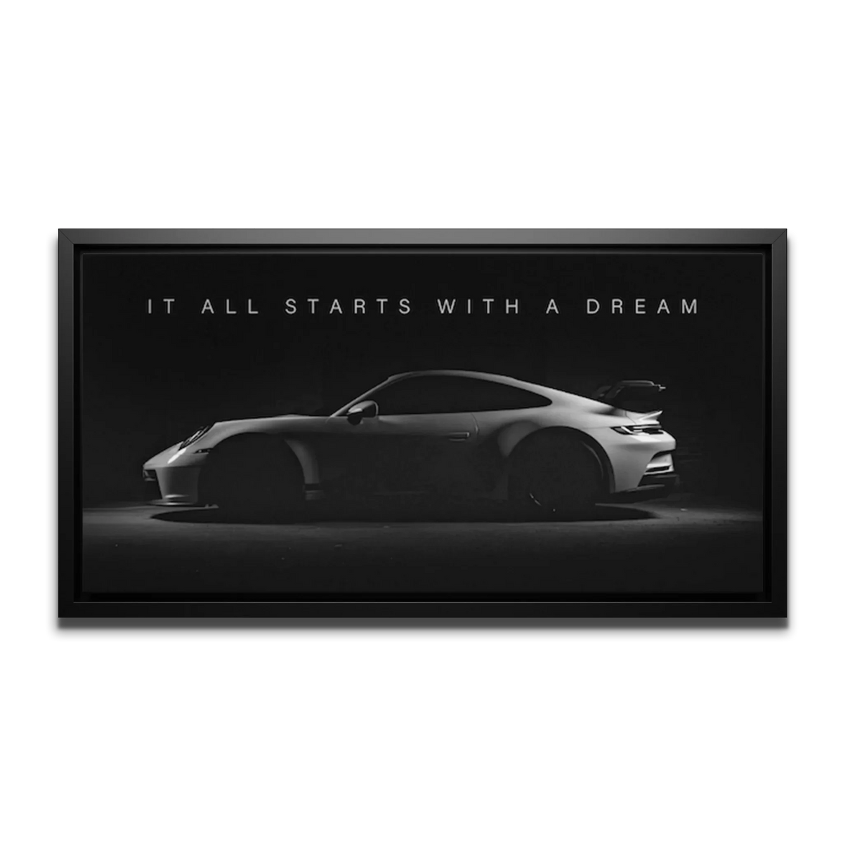 911 Gt3 Rs Starts With Dream Panoramic — Canvas Print