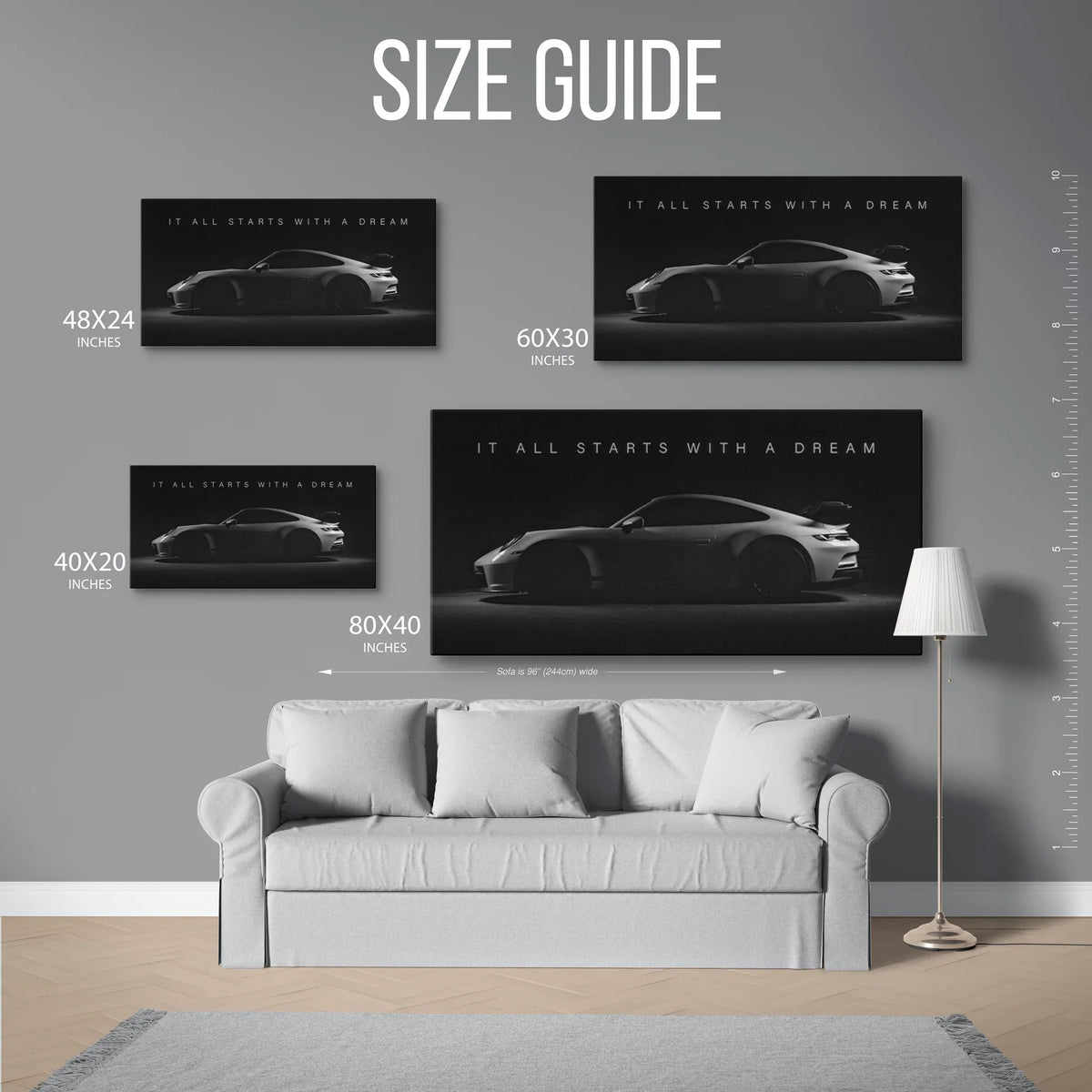 911 Gt3 Rs Starts With Dream Panoramic — Size Guide