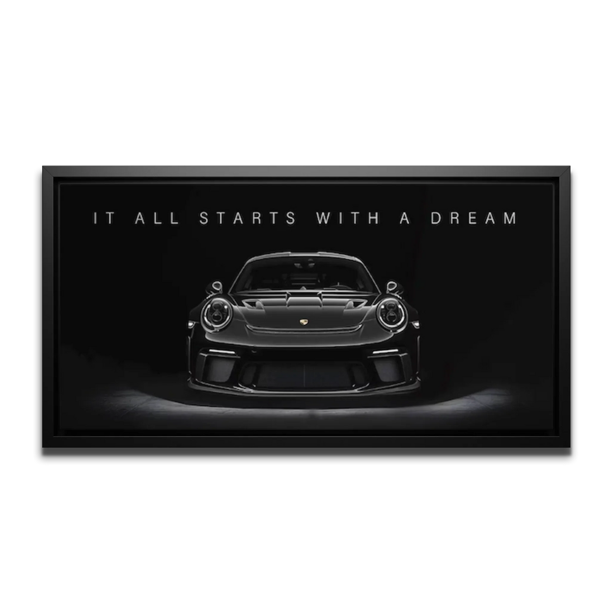 911 Gt3 Starts With Dream Panoramic — Canvas Print