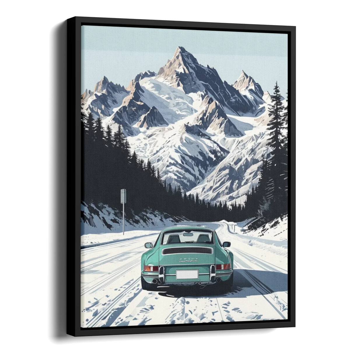 911 Targa Teal Alps Illustration — Alternate View