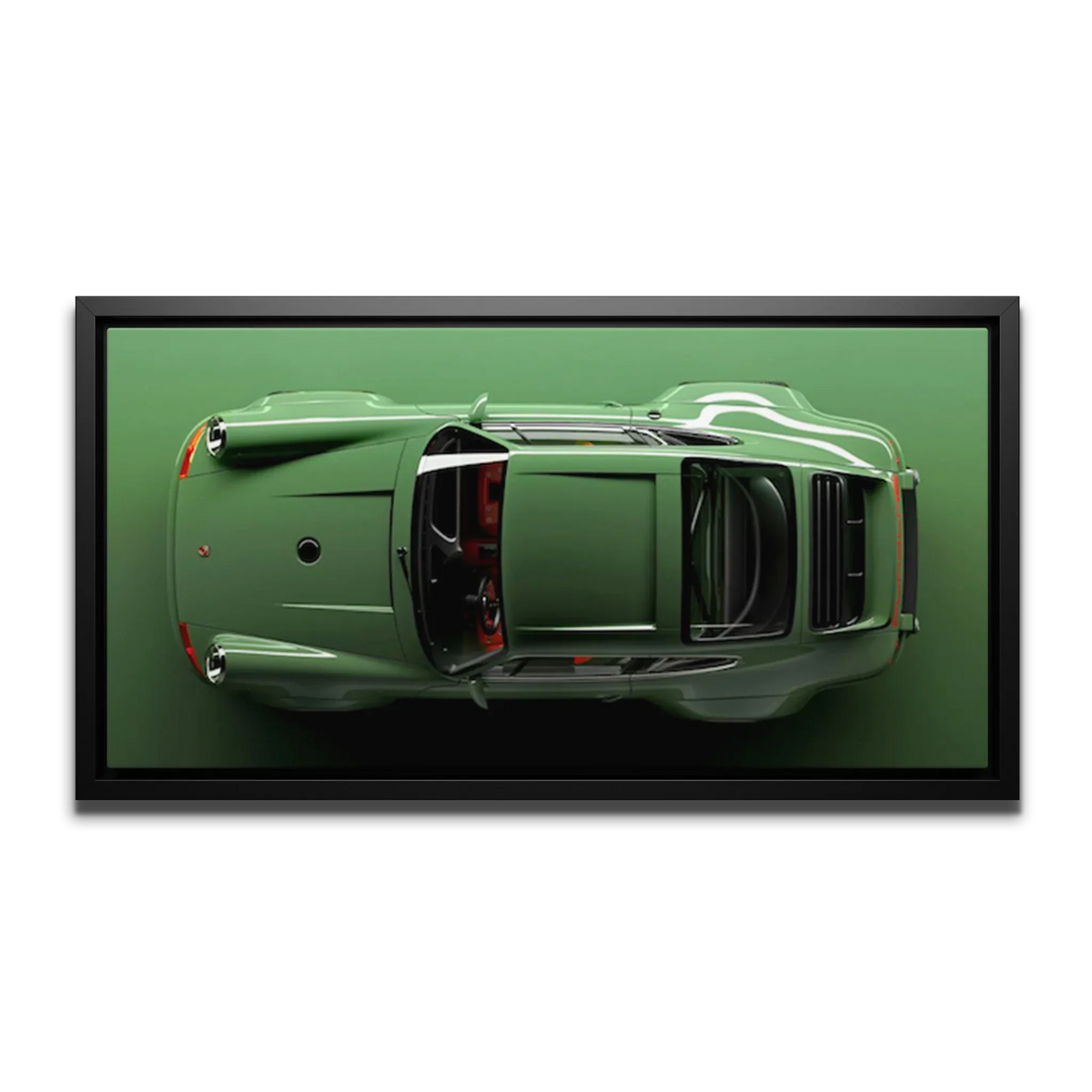911 Top View Green Panoramic — Canvas Print