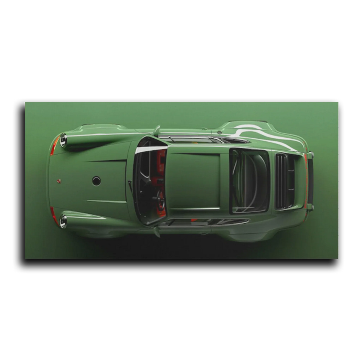 911 Top View Green Panoramic — Canvas Detail