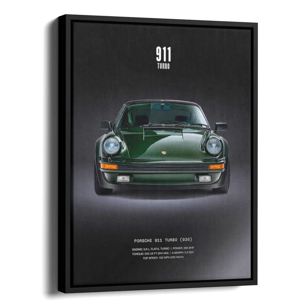 911 Turbo 930 Green Front Poster — Alternate View