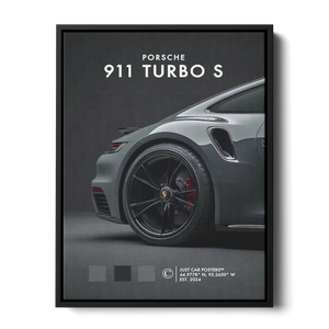 911 Turbo S Grey Poster — Canvas Print