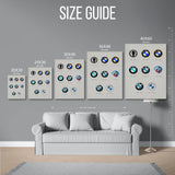 Logo Evolution — Size Guide