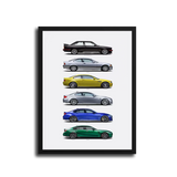 M3 Generations Evolution — Black Frame