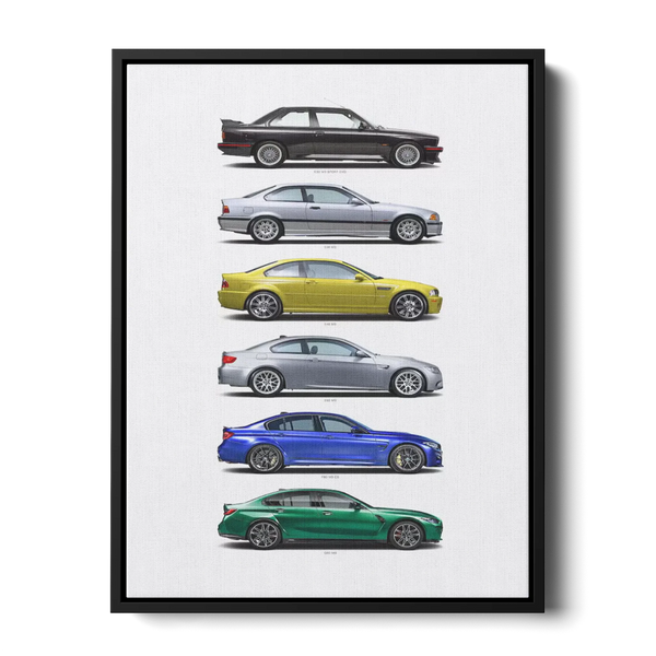 M3 Generations Evolution — Canvas Print