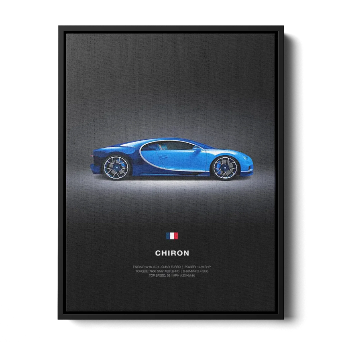Chiron Dark French Flag — Canvas Print