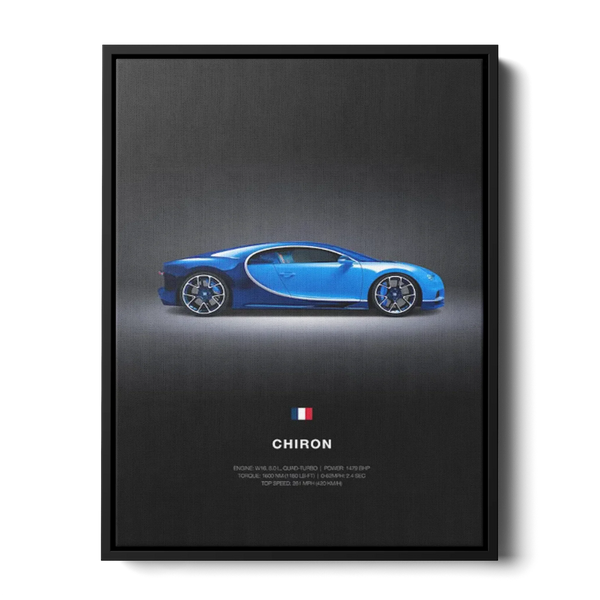 Chiron Dark French Flag — Canvas Print