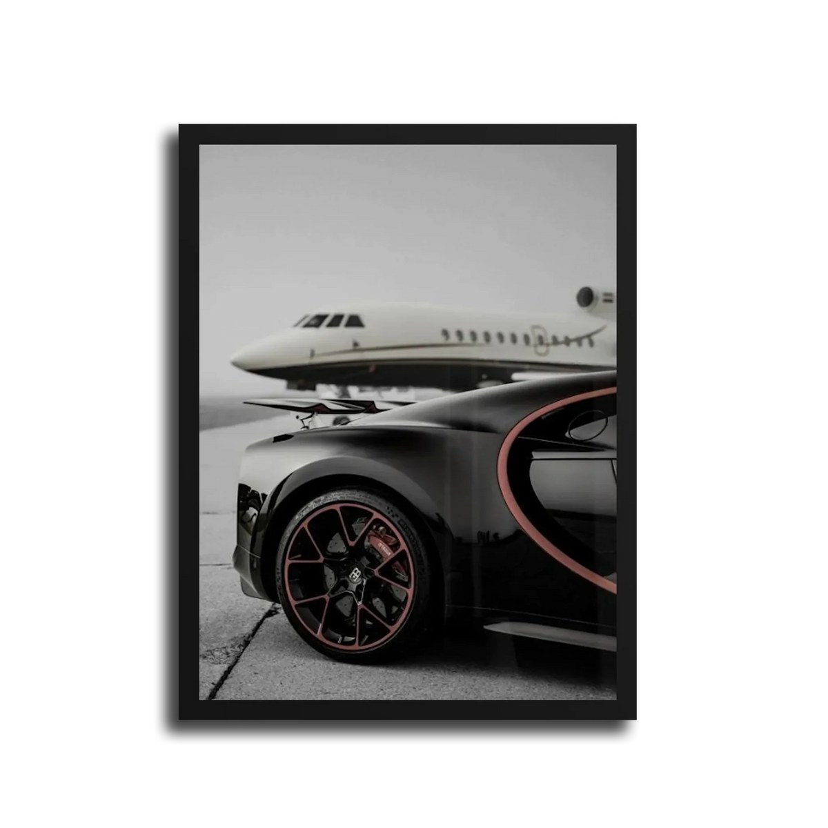 Chiron Private Jet — Black Frame
