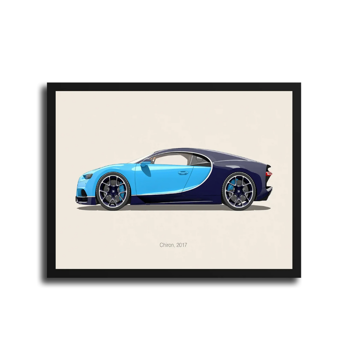 Chiron Side Illustration — Black Frame