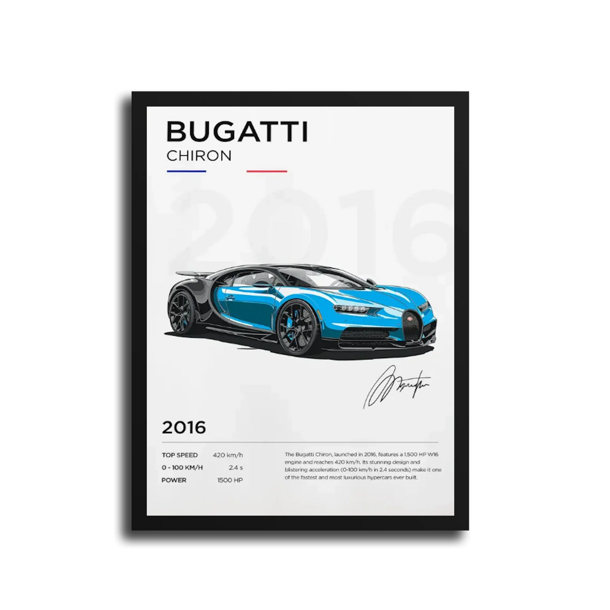 Chiron Specs Poster — Black Frame