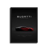 Chiron Sport Red Poster — Black Frame