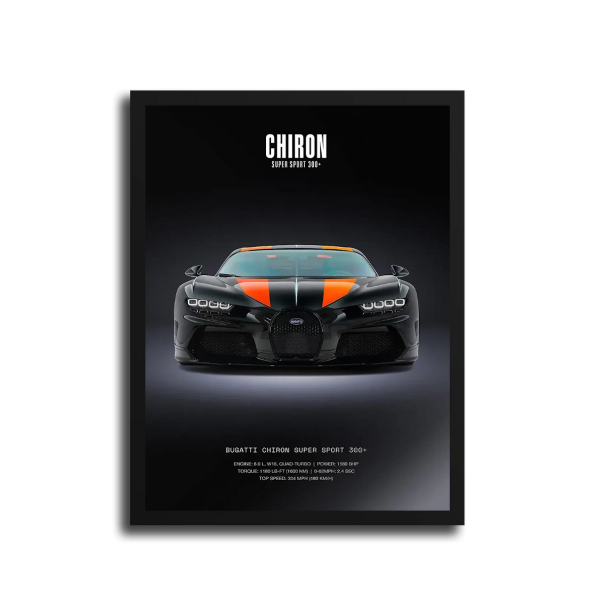 Chiron Super Sport 300 Front — Black Frame