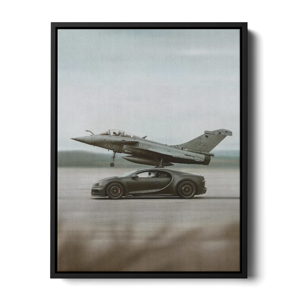 Chiron Vs Fighter Jet — Canvas Print
