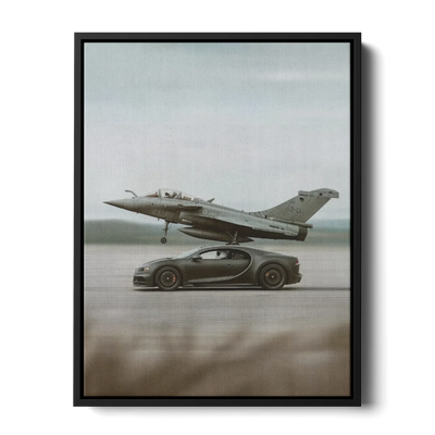 Chiron Vs Fighter Jet — Canvas Print
