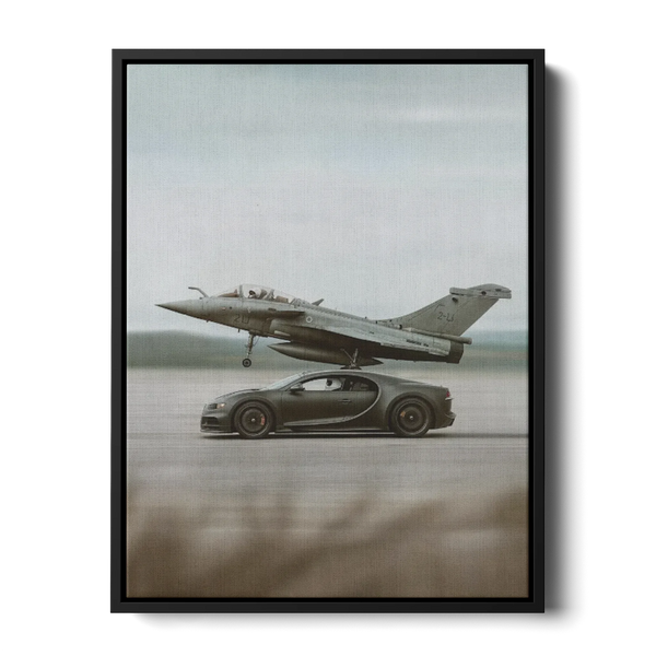 Chiron Vs Fighter Jet — Canvas Print