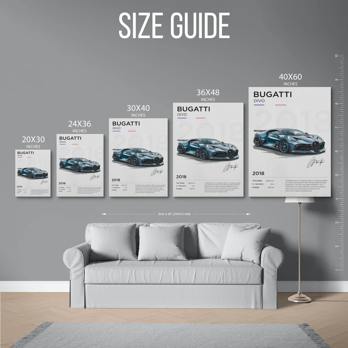 Divo Specs Poster — Size Guide