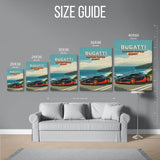 Veyron Super Sport Retro Poster — Size Guide