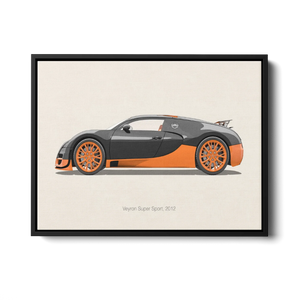 Veyron Super Sport Side — Canvas Print
