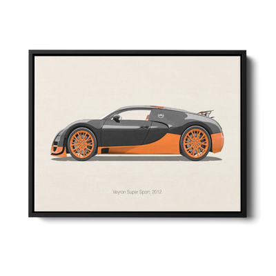 Veyron Super Sport Side — Canvas Print