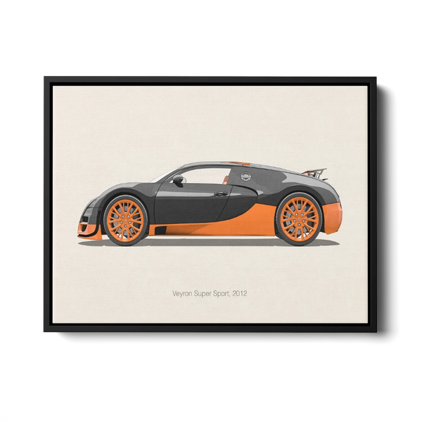 Veyron Super Sport Side — Canvas Print