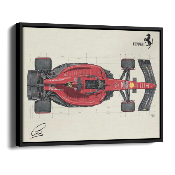 F1 Blueprint Top View — Alternate View