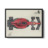 F1 Blueprint Top View — Canvas Print