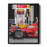 F1 Schumacher Shell Station — Canvas Print