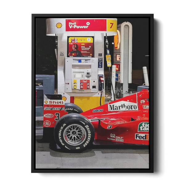 F1 Schumacher Shell Station — Canvas Print