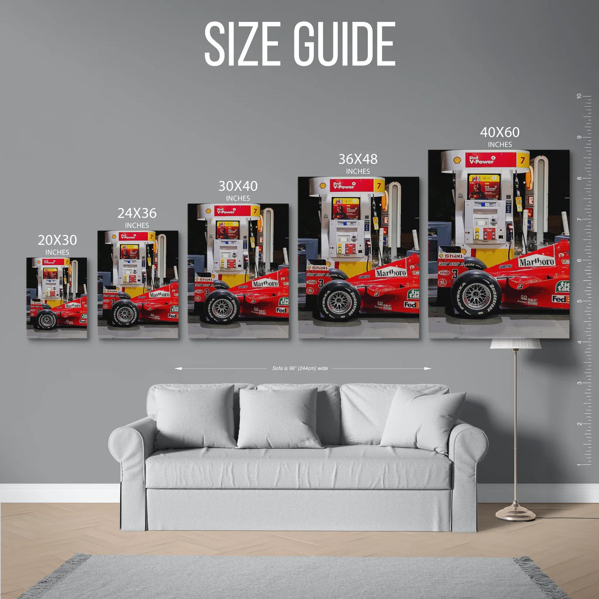 F1 Schumacher Shell Station — Size Guide