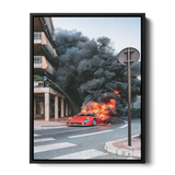 F40 On Fire Monaco — Canvas Print